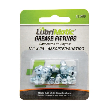 Lubrimatic LubriMatic 45 degree/90 degree Grease Fittings 8 pk 11955